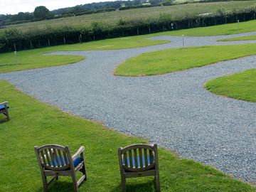 Elevated view of the hardstanding pitches