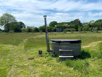 Book the 'orchard' hot tub on site.