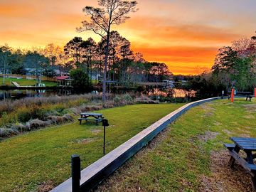 Our sunsets are beautiful on the water and also have a pet area