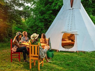 Tipi sleeping up to four