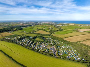 Aerial view of Treloy Touring Park