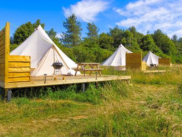 Glamping bell tents