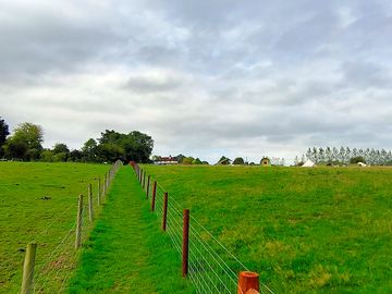 Footpath accessed from the campsite out to open fields