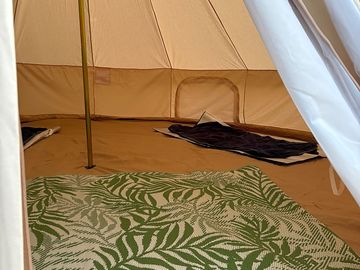 Interior of the bell tent