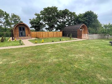 Wooden camping pods