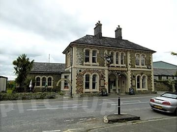 The view of our pub frontage from the train station.