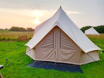Bell tent in the evening
