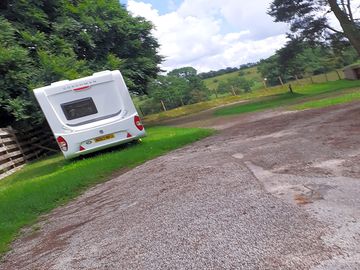 Touring pitches with tree shelter