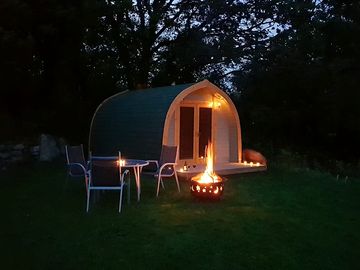 Firepit and a plentiful wood supply