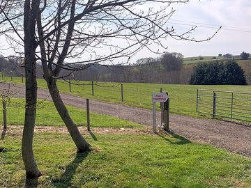 Entrance area to the hardstanding area.