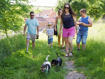 Family on a woodland walk