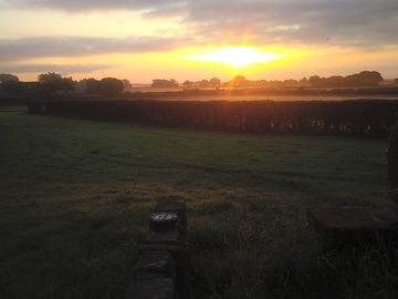 Sunrise over the pitches