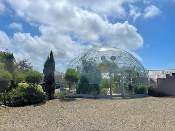 Outside view of semi-tropical dome