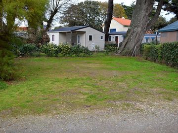 Shaded grass pitch