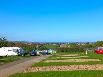 Hardstanding touring pitches with sea views