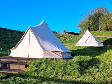 Exterior of the bell tent