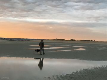 West beach, hayling island at low tide