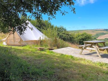 Bell tent and garden