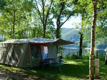 Pitches with lake view