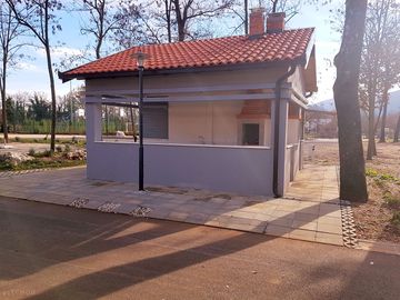 Outdoor barbecue area