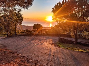 The view from the site at sunset