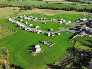 Aerial view of new lodge farm
