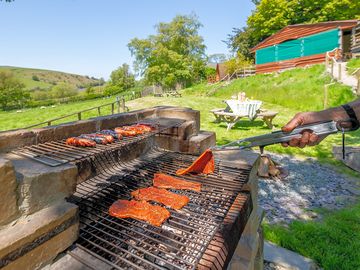 Firepit with rural views