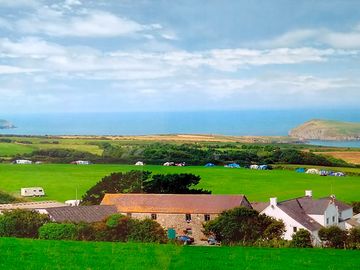 Pitches overlooking cardigan bay