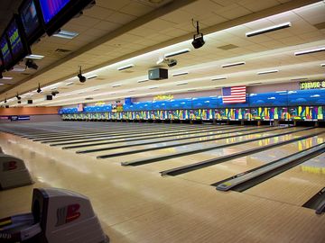 Bowling alley on the second floor of the hotel