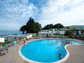 Outdoor heated pool and terrace