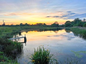 Sunset over the lake