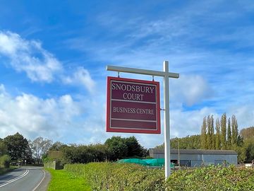 Entrance to the site, on the a422 road