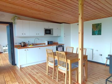 Living room and kitchen area