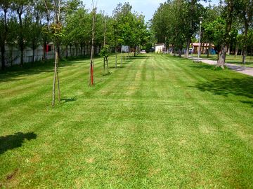 Spacious grassy pitches