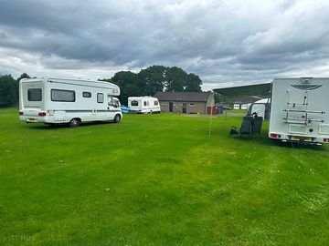 Spacious grass camping field