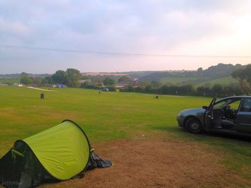 Our pitch and the campsite view