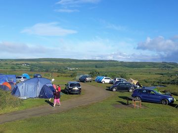 Grass tent area