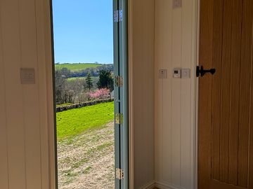 View out the door