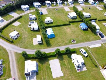 some aerial shots of campsite