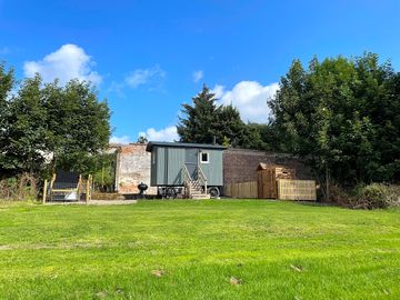 Shepherds hut in walled gardens