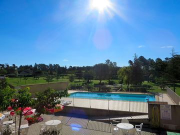 The outdoor pool