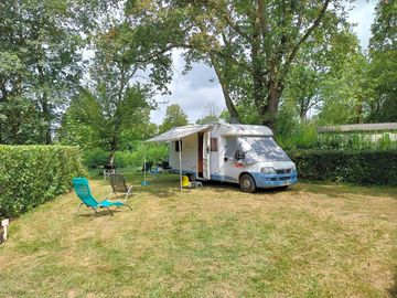 Grass pitch with partial shade
