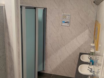 The toilet block
