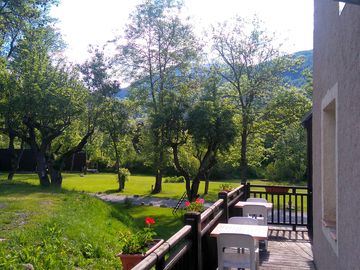 View towards the mountains