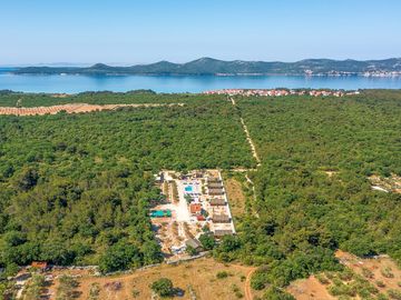 View of Grande Glamping and the Adriatic Sea