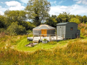 Exterior woodland yurt