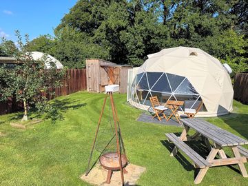 Private garden in the orchard of the walled garden