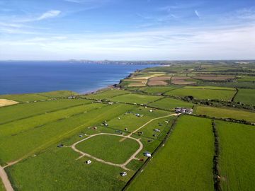 Shortlands Farm Campsite with sea views, only a short walk to the beach at Druidston Haven.