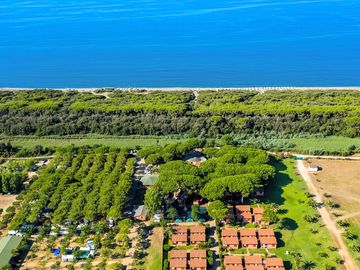 Aerial view of the site and beach