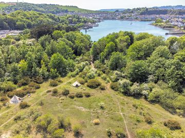 Aerial view over the quarry